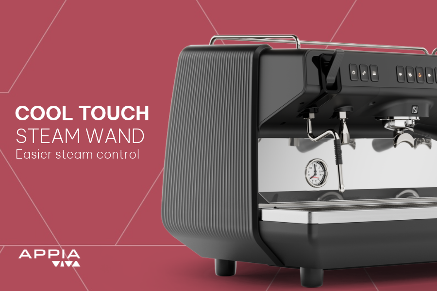 Vòi đánh sữa Cool Touch, Máy pha cà phê Nuova Simonelli Appia Viva Vol Luxe - 2 Groups